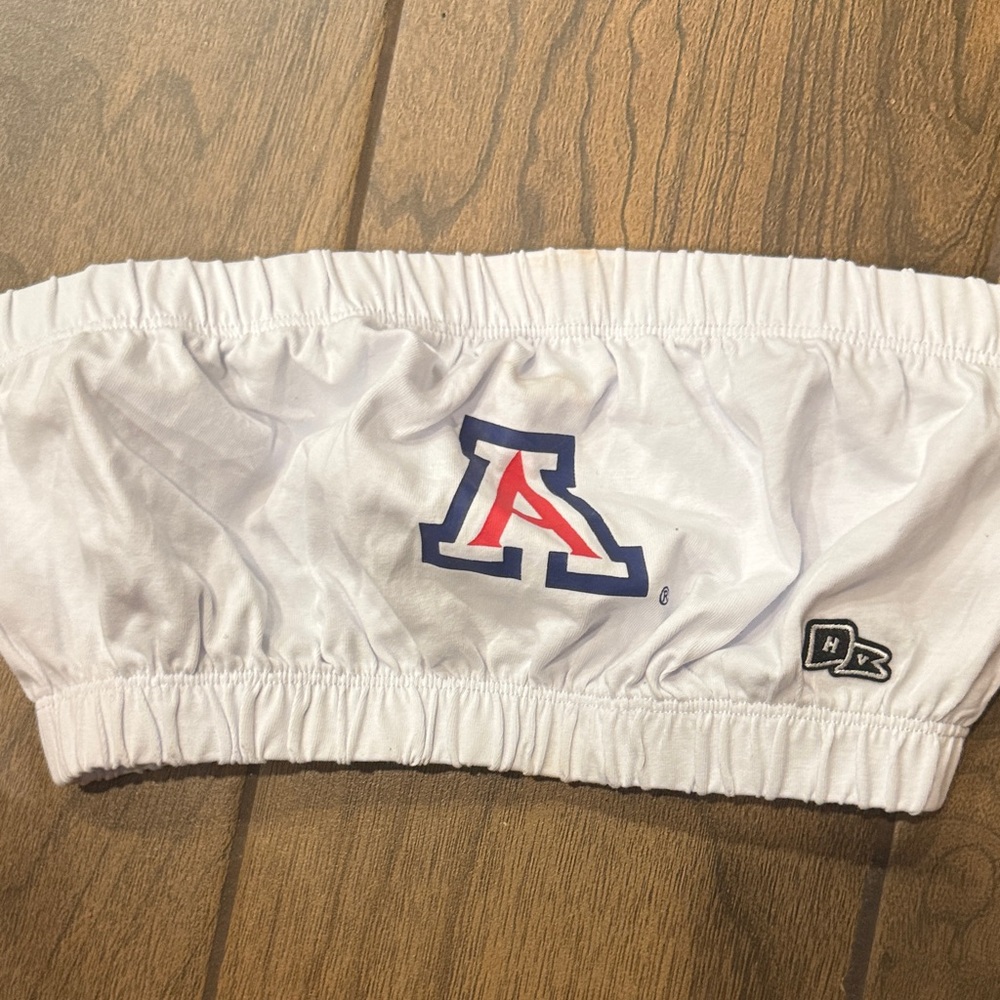 Arizona Wildcats White Kids Bandeau Top with A Logo